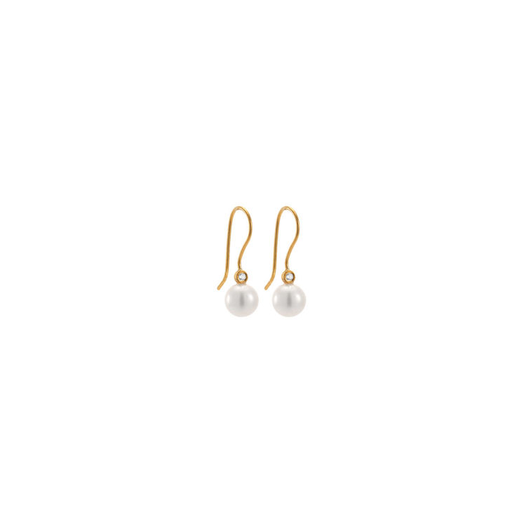 Picture of EARRING WITH PEARL AND CUBIC ZIRCONIA