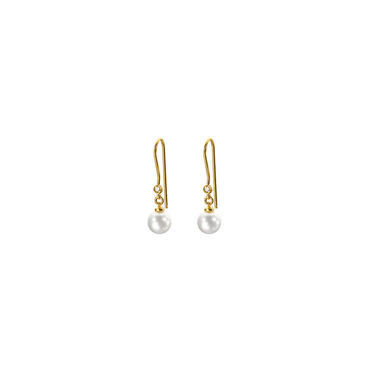 Picture of EARRING WITH PEARL AND CUBIC ZIRCONIA