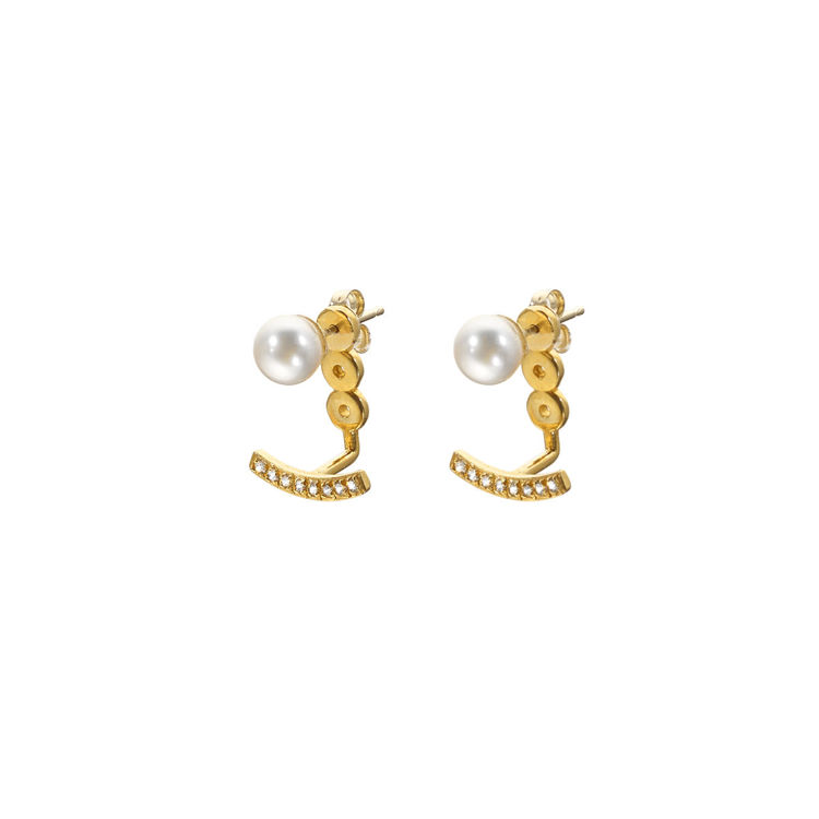 Picture of EARRING JACKET WITH FRESH WATER PEARL